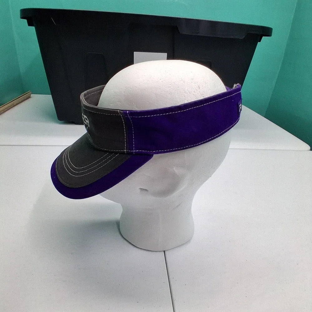 Thunder Softball Visor OSFM Purple Grey Athletic Sporty Headwear